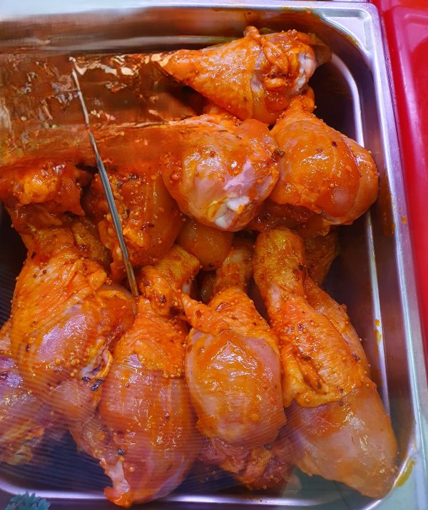 Cuisses de poulet marinées